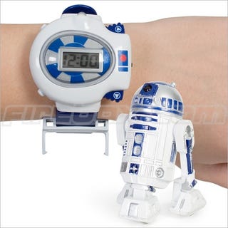 Illustration for article titled Wristwatch With Tiny R/C R2-D2 May Be Best Office Distraction Toy Ever