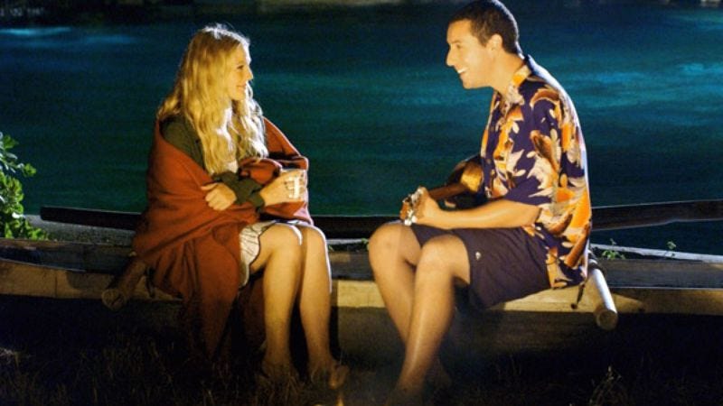 Illustration for article titled Adam Sandler hoping to take his next movie vacation with Drew Barrymore