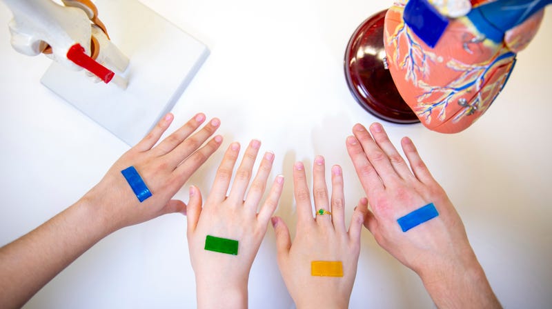 The gel-based active adhesive dressings, seen above, may be able to help wounds heal faster than other bandages.