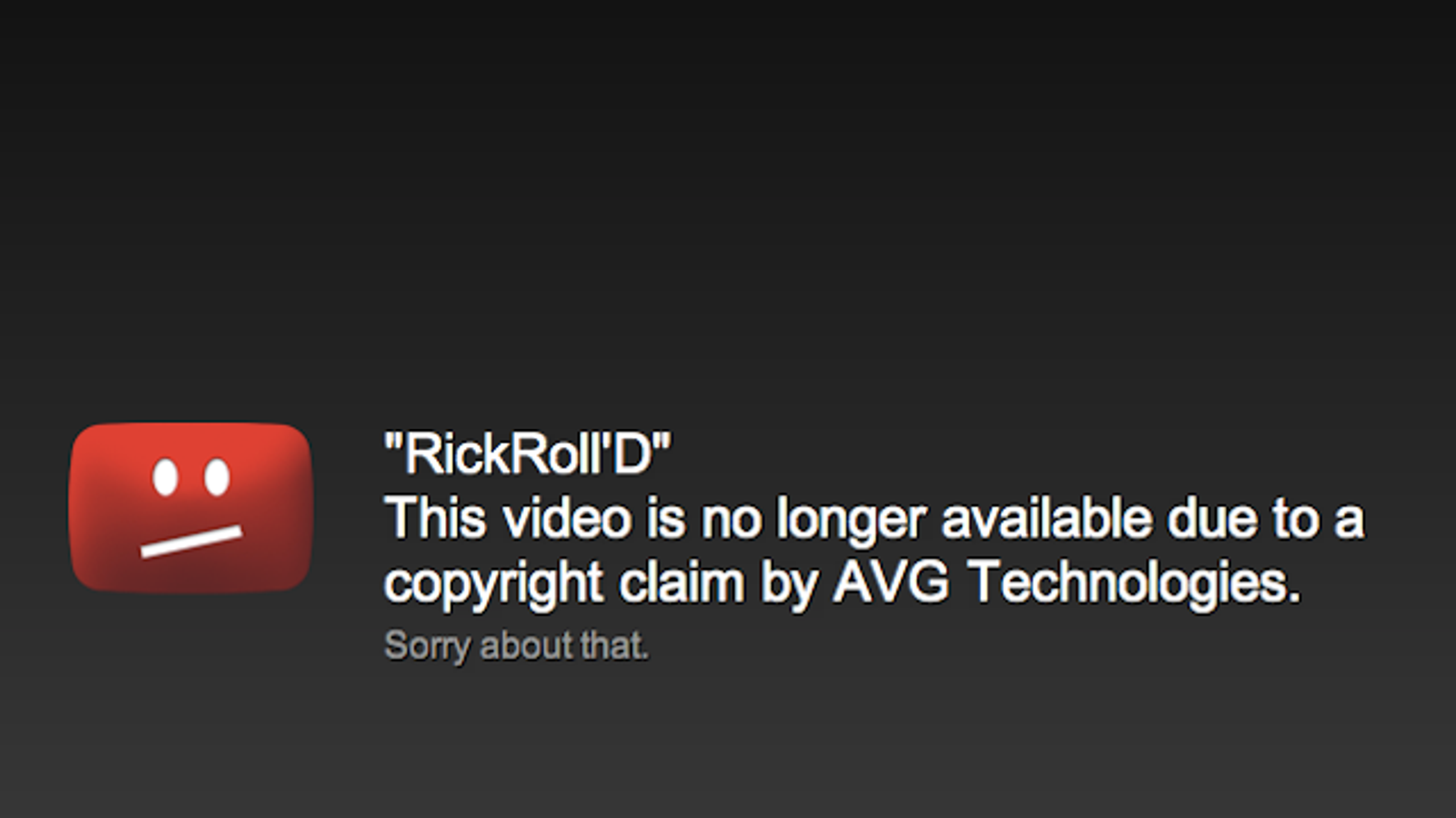 The Original RickRoll'd YouTube Video Has Been Taken Down