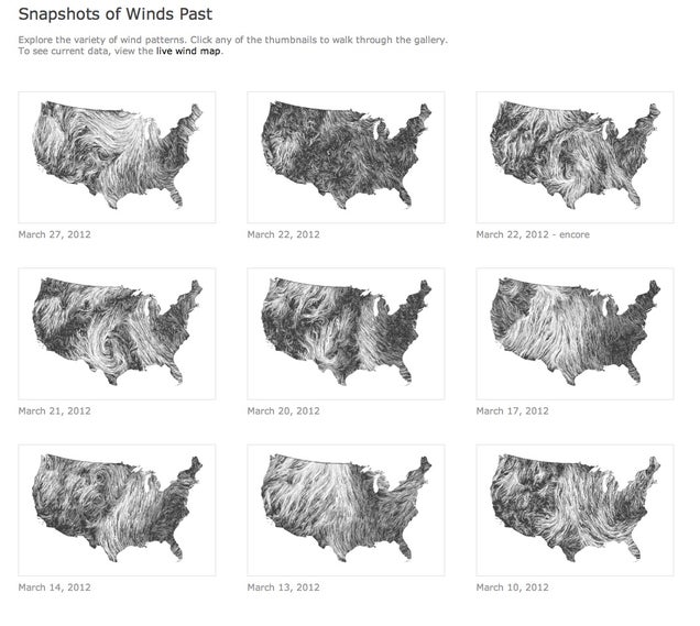 A mesmerizing, real-time map of US wind patterns