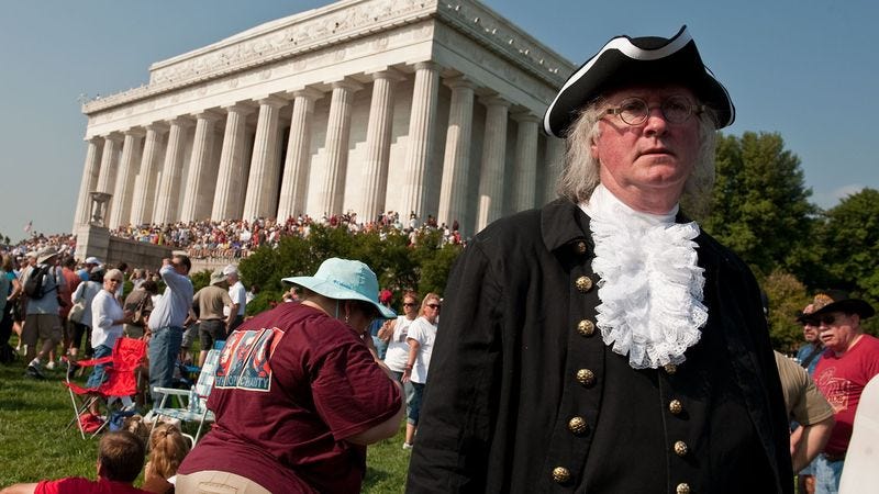 Tea Party Congressman Listens To Constituent Who Wears Thomas Jefferson Costume Everywhere 7588