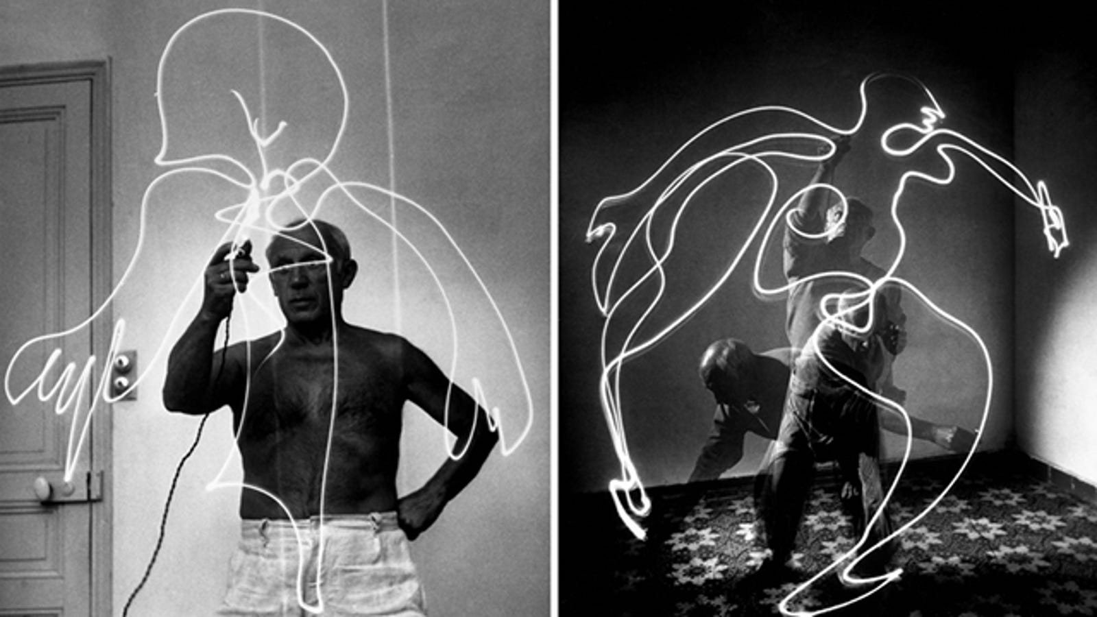 Check Out Pablo Picassos Hypnotic Light Drawings From 1949 