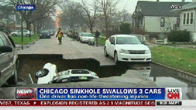 I Can T Stop Watching This Dodge Avenger Fall Into A Sinkhole