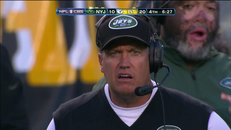 Illustration for article titled When Officials Blew A Call Even After Looking At The Replay, Rex Ryan Was Flabbergasted