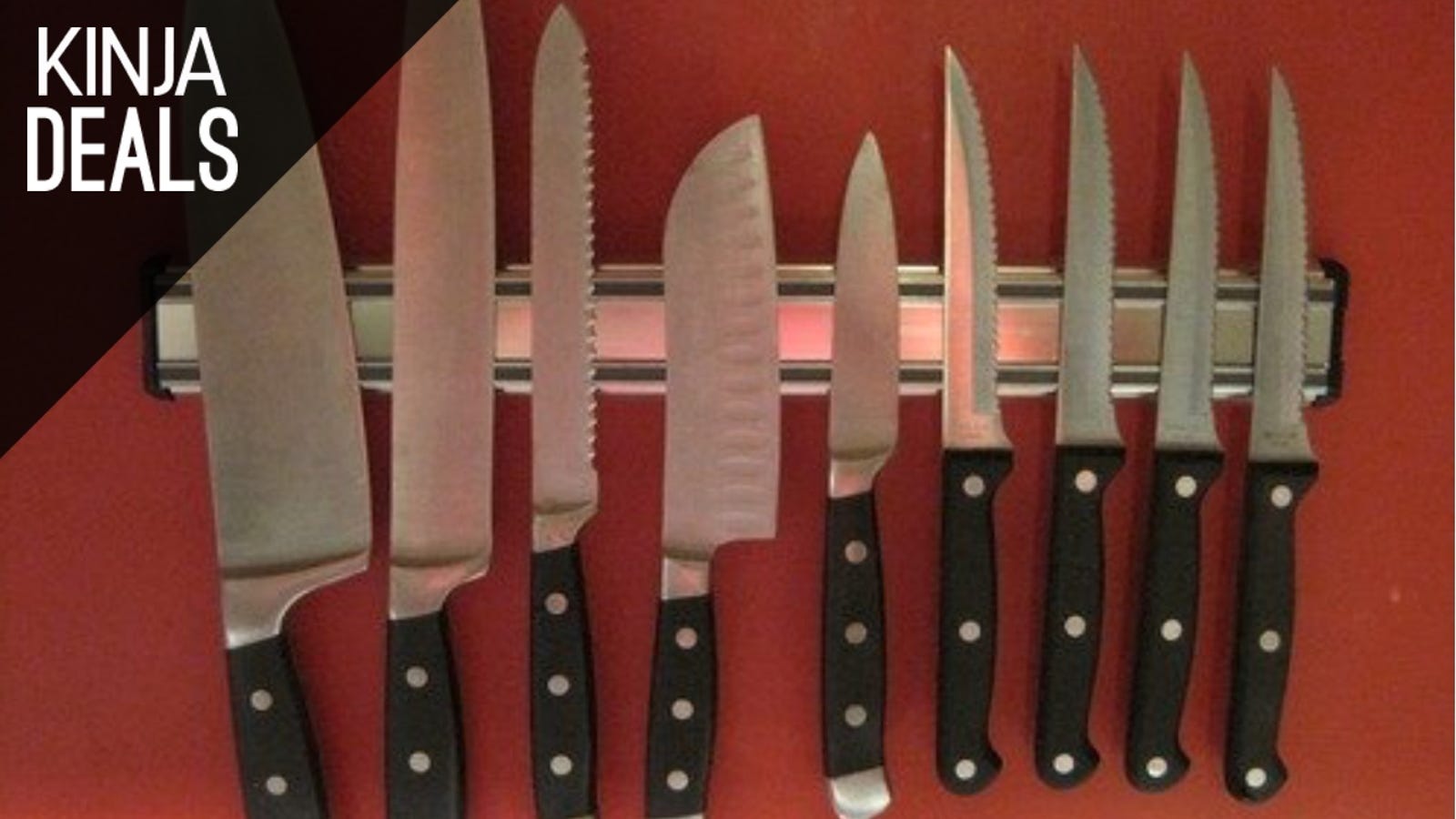 Mount Your Kitchen Knives To The Wall With A 10 Magnetic Strip