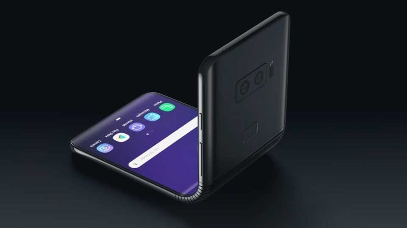 Illustration for article titled Samsung estaría trabajando en un móvil plegable tipo clamshell similar al Motorola Razr