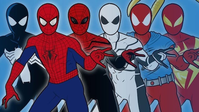 different versions of spider man