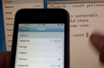 Illustration for article titled Dev-Team Shows Live iPhone 3G Unlock 'Yellowsn0w' Demo