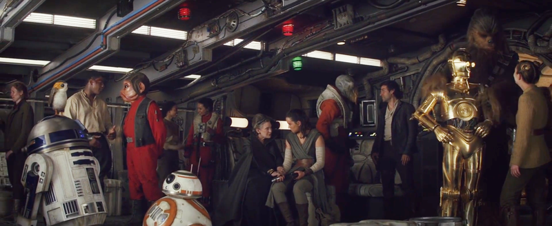 What’s left of the Resistance, as we left them at the end of The Last Jedi.