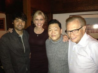 Illustration for article titled For Some Reason, Here's A Picture Of Larry King And His Wife Hanging Out With Chan Ho Park And Psy