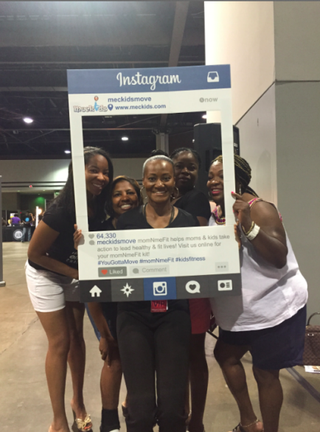 Fran Dean Bishop (center) at Ford Neighborhood Awards at the Heart&Soul Mag Health Expo in Atlanta, August 2015MECKids