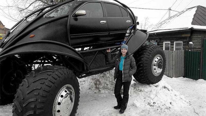 What the hell is this giant Russian  car 