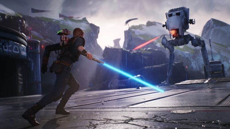 Illustration for article titled ¿Por qué los sables láser de Star Wars lucen tan débiles en los videojuegos?