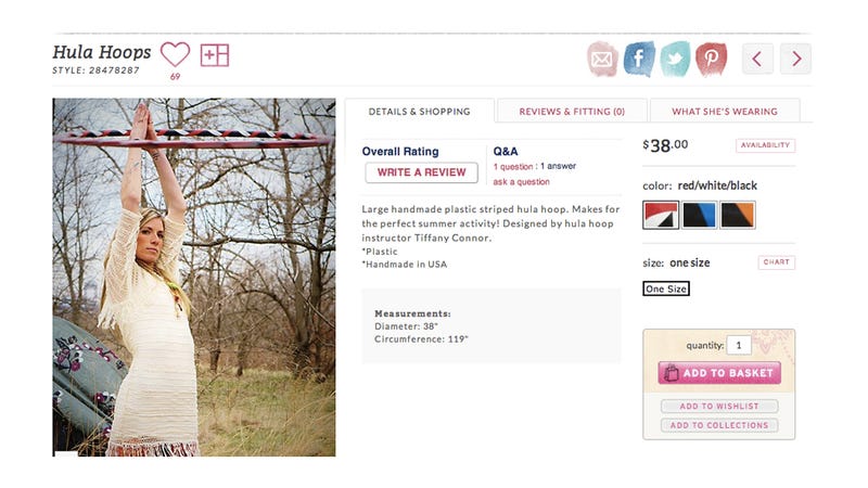 Illustration for article titled Free People Is Selling a $38 Hula Hoop