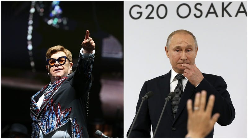 Illustration for article titled Elton John has some problems with Vladimir Putin's claim to "have no problems" with LGBTQ+ people