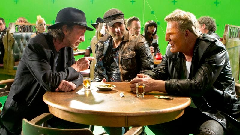Frank Miller, Robert Rodriguez, and Mickey Rourke