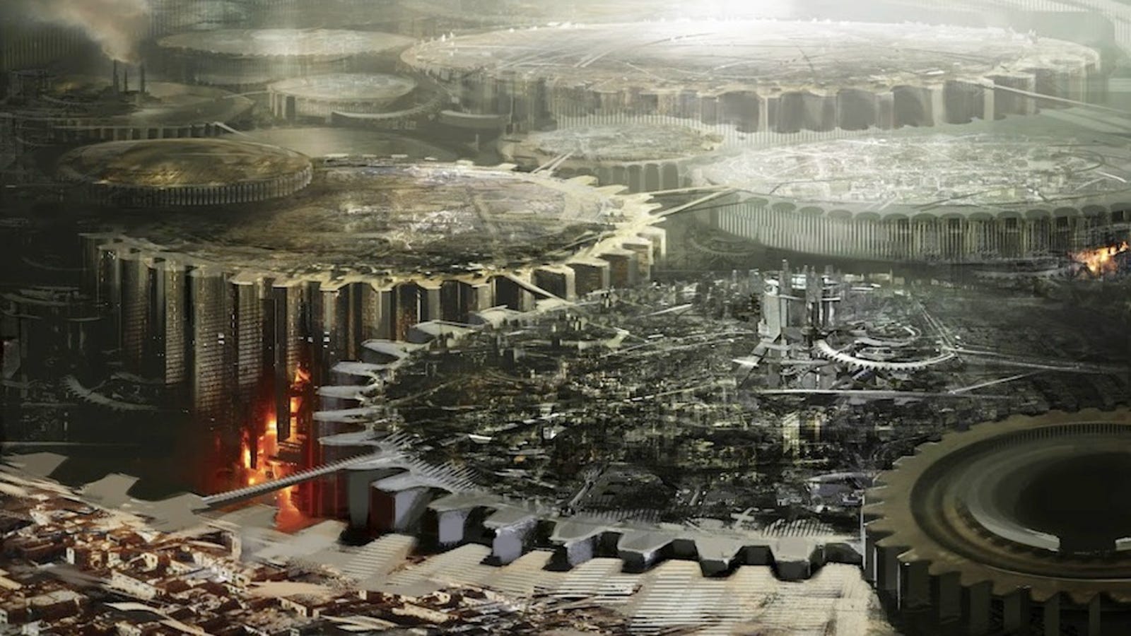 Concept Art Writing Prompt The City Made of Gears