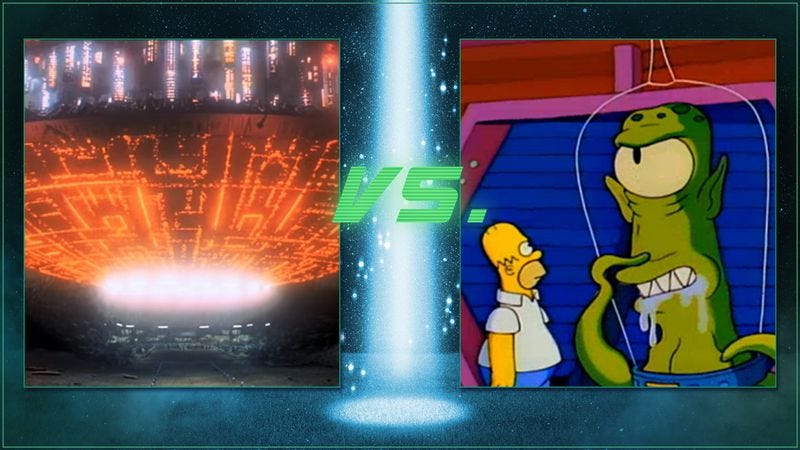 Illustration for article titled Vote Close Encounters or The Simpsons for the best alien abduction scene ever