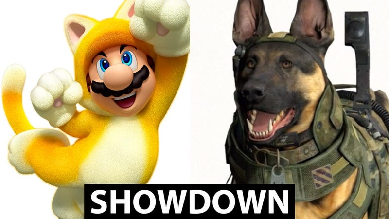 Illustration for article titled It's Time To Decide: Call of Duty Dog or Super Mario Cat?