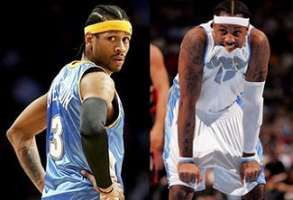 Illustration for article titled Carmelo, Iverson Finally Able To Pretend To Tolerate Each Other In Person