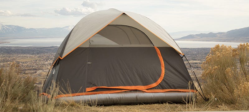 tent with a built in air mattress