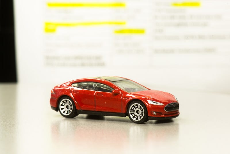 tesla matchbox car