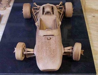 Illustration for article titled Amazingly Accurate Historic Wooden Race Cars
