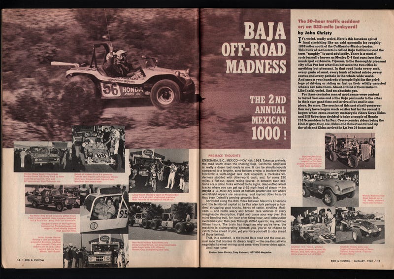 Illustration for article titled The 1968 Baja 1000 was crazier than you could imagine.