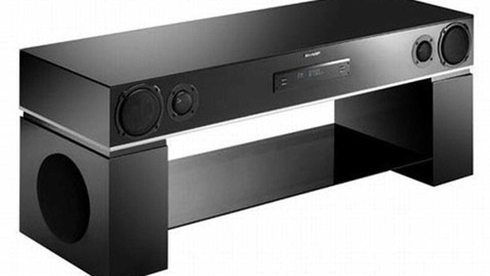 Sharp Unveils Awesome TV Stand Sound System Combo
