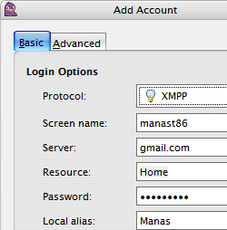 setting up pidgin for mac