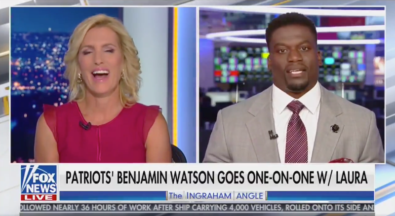 Illustration for article titled Laura Ingraham Schooled By Benjamin Watson In Deeply Satisfying Fox News Segment