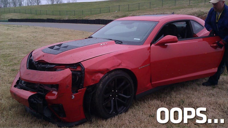 Illustration for article titled The First Crash Of A Camaro ZL1