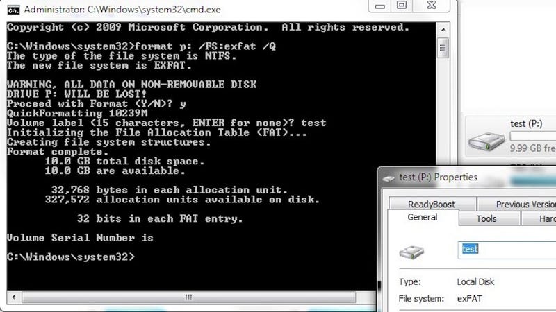 File Allocation Table 32 (FAT32)