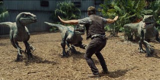 Illustration for article titled Jurassic World Trailer Shows Off Chris Pratt's Raptor Wrangling Skills
