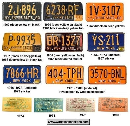 History Of New York License Plates: Photo Gallery