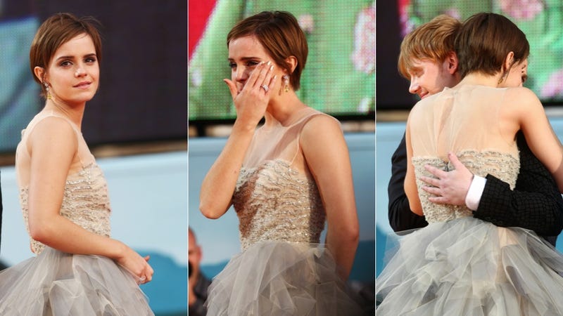 Illustration for article titled Emma Watson Breaks Down During Final Harry Potter Premiere