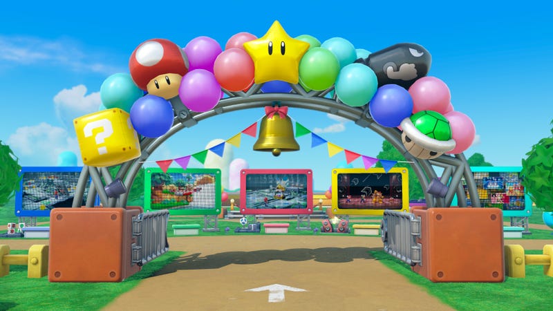 super mario odyssey tostarena town party room