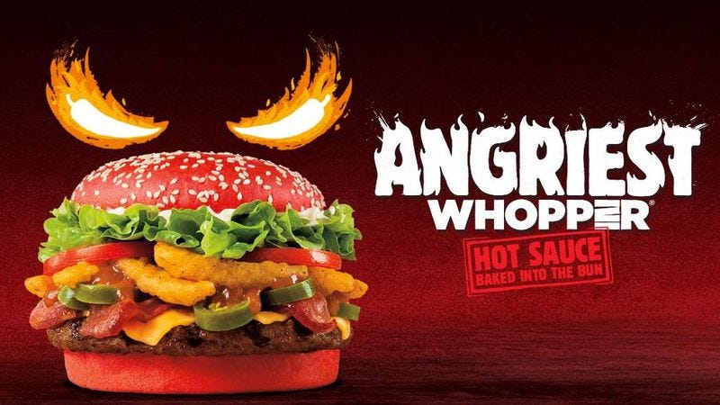 Illustration for article titled Burger King’s latest Whopper will make your guts angrier than usual