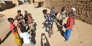 Malian girls play on Jan. 30, 2013, in the northern city of Gao, Mali (Getty Images)