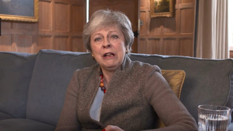 Prime Minister Theresa May explaining the latest on Brexit in a new video