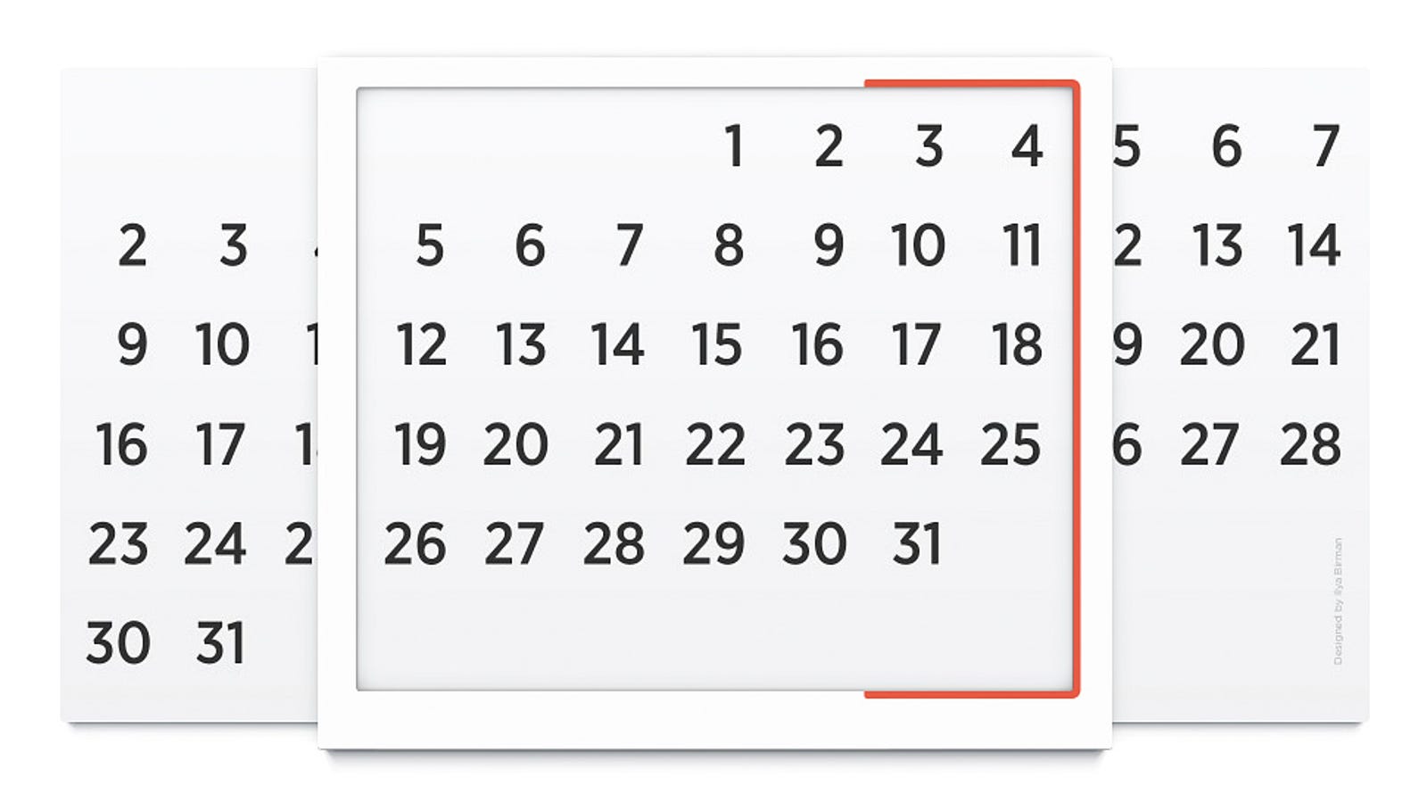 Perpetual Calendar Chart