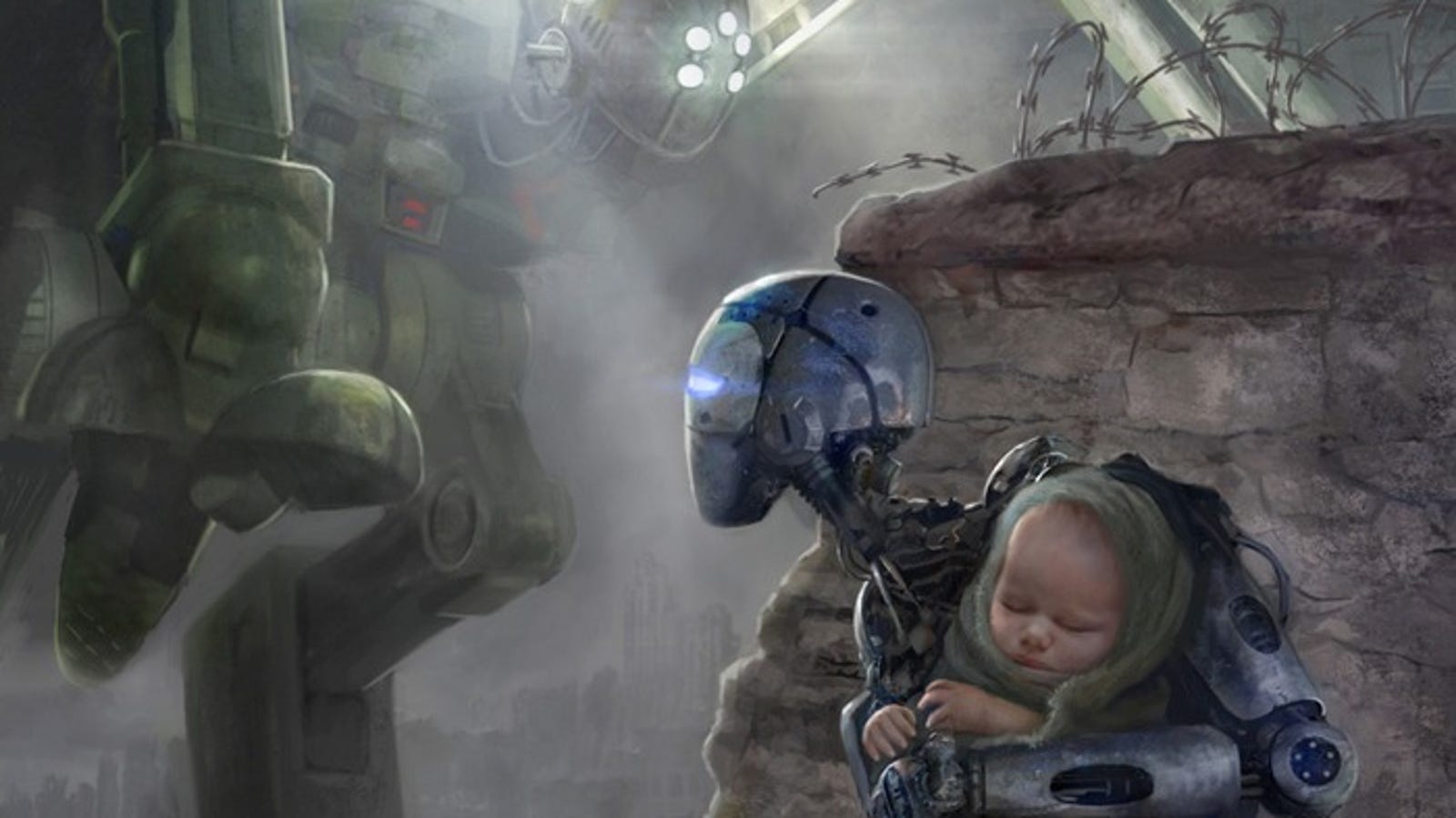Робот и ребенок арт