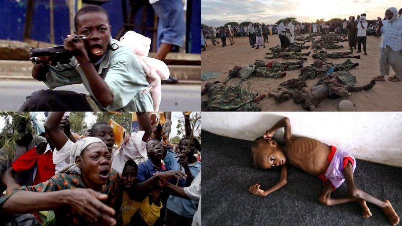 The devastation caused by the spread of Africa can be seen widely across the region.