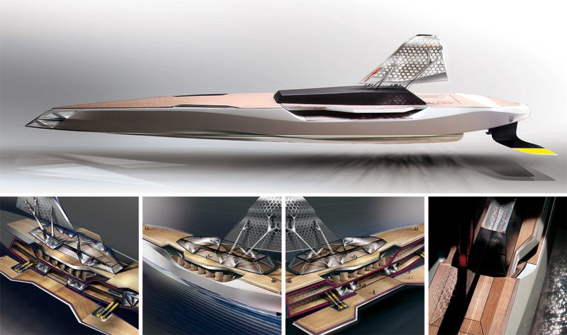 Illustration for article titled Ikkar Transforming Yacht Requires Supervillain Spandex Suit