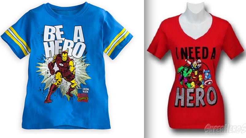 Illustration for article titled There Are No Lady Heroes, According To Sexist Avengers T-Shirts. Nope! None.