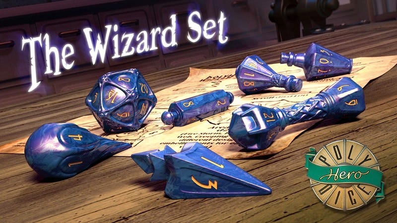 Illustration for article titled Are These Insane, Wizard-Themed RPG Dice Metal or Mental?