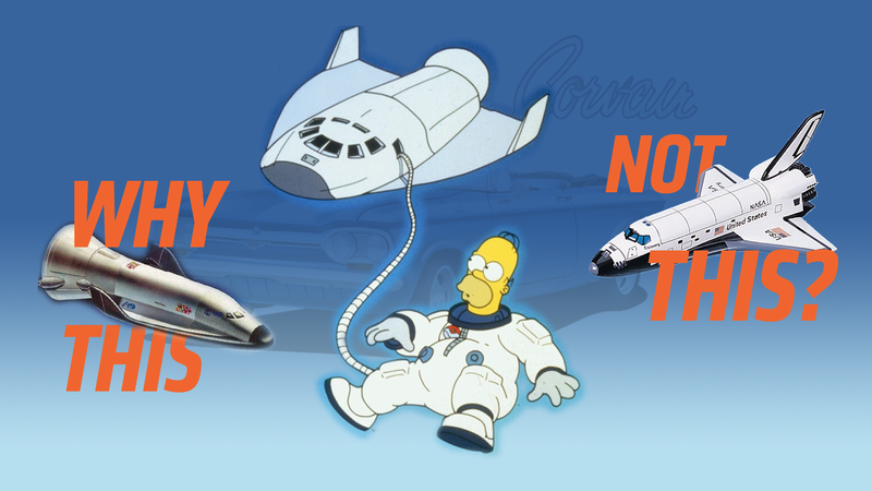 Illustration for article titled The Mystery Of The Space Shuttle In That Simpsons Episode Where Homer Went To Space
