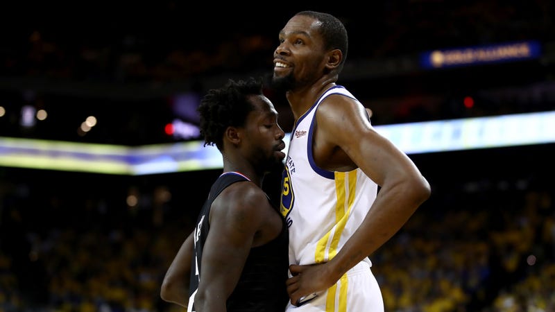 Illustration for article titled The Beef Between Kevin Durant And Patrick Beverley Will Make This Inevitable Warriors Sweep Fun As Hell