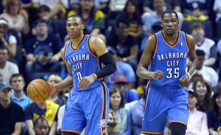 Illustration for article titled It's Westbrook And Durant Vs. The World Now